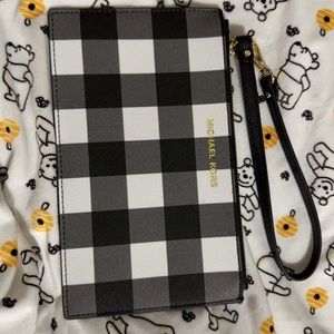 Michael Kors Plaid Print Pouch